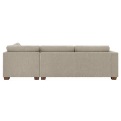 Thomasville Walsen Grey Fabric Corner Sofa with Storage Ottoman