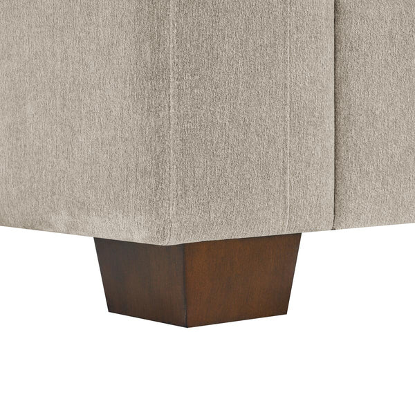 Thomasville Walsen Grey Fabric Corner Sofa with Storage Ottoman