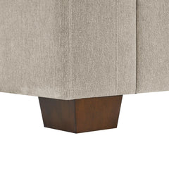 Thomasville Walsen Grey Fabric Corner Sofa with Storage Ottoman