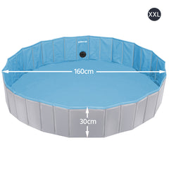 Costoffs Pet Pool Foldable Dog Swimming Pool, Pet Pool Portable Bathing Swimming Tub for Garden/Beach/Yard/Home, L/XL/XXL/XXXL, Blue/Grey/Black/Ocean Blue