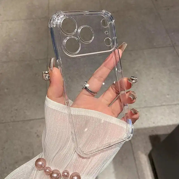 Phone Case - Transparent Anti-Drop Case for Iphone 17, 17 Air, 17 Pro, And 17 Pro Max Featuring a Buffer Angle Bumper. This Soft, Thin Cover Is Impact-Resistant And Shockproof, Designed for Durability While Maintaining a Slim Profile