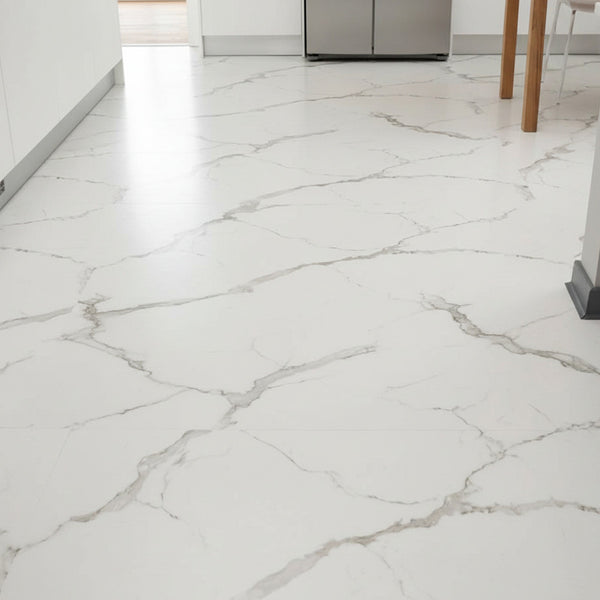 10/20/30/40 Pack Luxury Marble Effect Self-adhesive Floor Tiles 60x30cm, 2mm Thicken Vinyl Flooring Tiles Wall Stickers, Removable PVC Wall Decals, Suitable for Living Room, Bedroom, Kitchen Backsplashes, Bathroom, Office, Background Walls, Easy To Instal