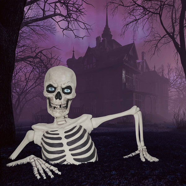 Halloween 5ft (1.6m) Giant Ground Breaking Skeleton with Lights & Sounds
