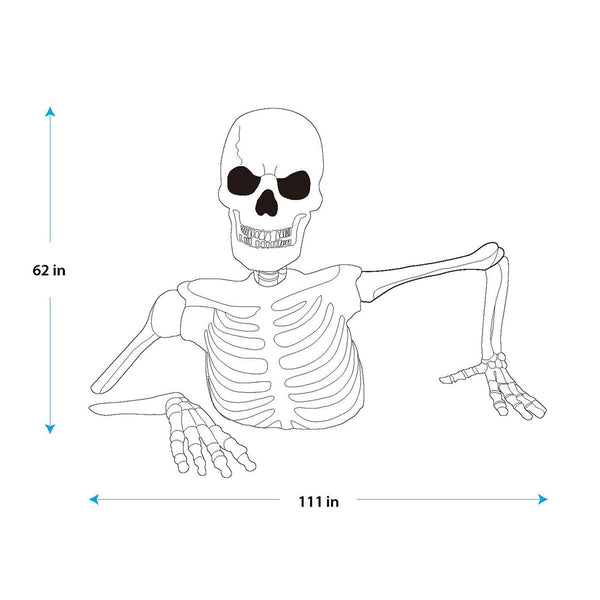Halloween 5ft (1.6m) Giant Ground Breaking Skeleton with Lights & Sounds