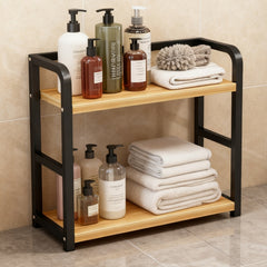 1pc 2 Tier Countertop Storage Rack, Spice Organizer, Countertop Storage Box, Accessories for Bedroom, Bathroom, And Kitchen, Home Storage And Organization, Utility Racks