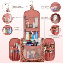 Hanging Toiletry Bag for Women Travel Makeup Bag Organizer Toiletries Bag for Cosmetics Essentials Accessories Best Toiletry Bag for International Travel Large Capacity Makeup Organizer Bag, Christmas Gift