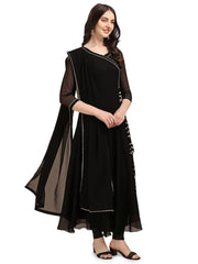 Estationeryhouse Women's Georgette Anarkali Kurta Kurti with Dupatta (Bottoms not Included)