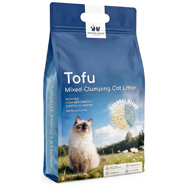 Multi-Buy Discounts, Premium Tofu Blended Cat Litter (2.3*1 Kg), Deodorizing Tofu Cat Litter - Clumping, Low Dust, Easy To Clean, Fast Clumping, Odor Control, Non-sticking, Flushable, Long-lasting.