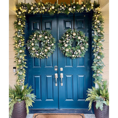 30 inch (76cm) Pre-Lit Decorated Wreath with 50 LED Lights