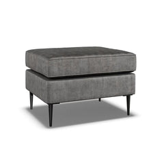 Aspen Grey Velvet Footstool