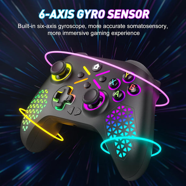 Gamrombo Wireless Controller for Xbox One, Xbox Series X/S, Xbox One X/S, PC, LED Gaming Controller with Turbo,Macro Function,3.5Mm Audio Jack, Need Update the Software to Pair with the Xbox