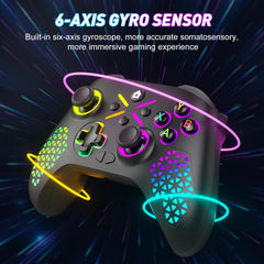 Gamrombo Wireless Controller for Xbox One, Xbox Series X/S, Xbox One X/S, PC, LED Gaming Controller with Turbo,Macro Function,3.5Mm Audio Jack, Need Update the Software to Pair with the Xbox