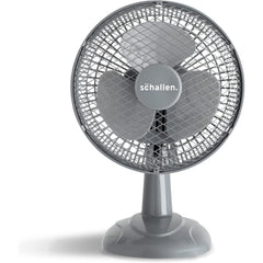 Schallen Grey Mini Table Fan Office Desk Home 6 Inch Small Electric Desk Fan Portable Air Cooling Fan Quiet Mini Desktop Fan with Tilt Function Worktop Office Home Bedroom PC Cooling Fan Compact Lightweight Air Circulator UK Plug Grey Black or White Porta