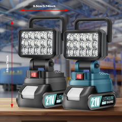 21V Portable LED Work Light, Outdoor Flashlight, Spotlight, Work Light, On-site Lighting, Workplace Lighting, with One Battery, Outdoor Construction Site Lighting, Christmas Gift,