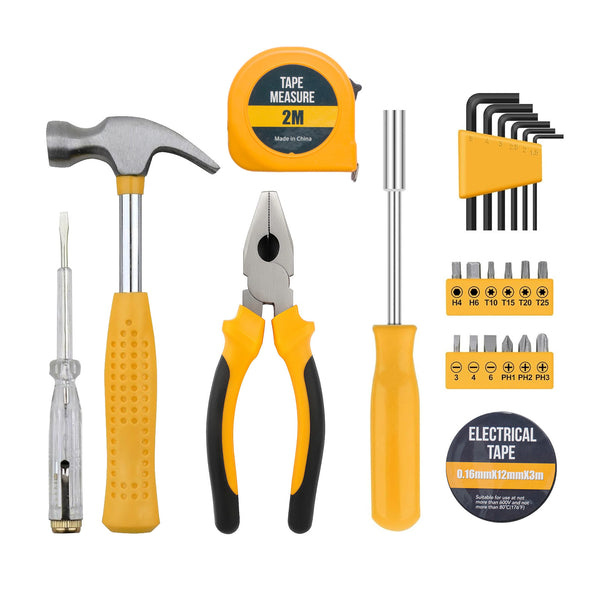 Pink Home Repair Tool Kit - Portable Hand Tool Set with Hammer, Vise, Wrenches, Screwdrivers & More - Ideal for DIY Projects & Emergency Car Maintenance - Perfect Christmas Gift for Women, DIY Tool Kit | Stylish Pink Tools | Organized Tool Storage