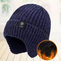 Men'S & Women'S Flocked Beanie Winter Hat with Elastic - Lightweight Warm Ski for Cold Weather, All-Season Outdoor & Casual Use, Unisex Snug Fit, & Navy, Durable Flocking Technology, No Batteries/Electronics, Versatile for Skiing