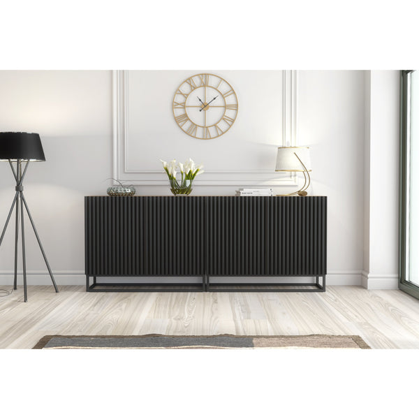 Ripple Duo 200cm Modern Sideboard with Fluted Doors and Storage