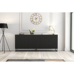 Ripple Duo 200cm Modern Sideboard with Fluted Doors and Storage