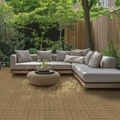 Golden Select Light Brown WPC Deck Tiles - 0.72M² per Pack