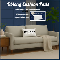 Oblong Cushion Pads Rectangular Shape Deep Fill Inner Insert Hollowfiber Cushions