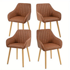 Modern Scandinavian Dining Chairs Suitable for - Ergonomic Armrests & Padded Seats with Cushioned Backrest, Soft /Upholstery & Sturdy Legs - - Modern Chairs, for, or for Company Events (Assembly Required)