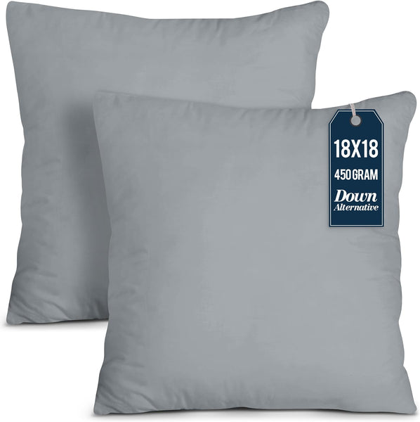Utopia Bedding Cushion Inner Pads (Pack of 2), 45 X 45 Cm (18 X 18 Inches) Cushion Stuffer Inserts, Hollowfibre Pillows (White)