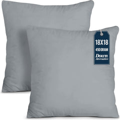 Utopia Bedding Cushion Inner Pads (Pack of 2), 45 X 45 Cm (18 X 18 Inches) Cushion Stuffer Inserts, Hollowfibre Pillows (White)