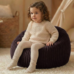 Corduroy Kids Bean Bag Chair with Filling Included - Lightweight Comfortable Beanbag Seat - Machine Washable Childrens Beanbag Furniture for Girls & Boys - 67 x 52cm