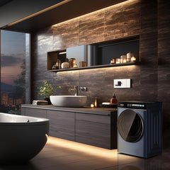Chiq CW086581AXU Washing Machine, 8Kg, 1400Rpm, BLDC Inverter Motor, 12 Washing Cycles, Steam Care, LED Touchscreen, Grey