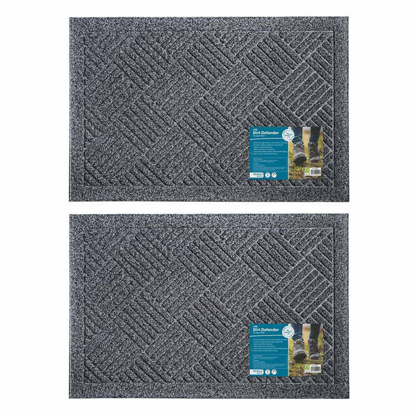 JVL Dirt Defender Door Mat in Beige, 40 X 60 Cm - 2 Pack