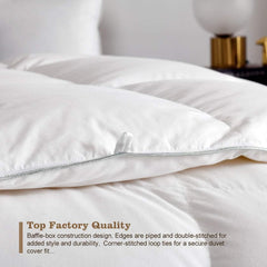 Duvet All Season Comforter Made in UK Microfiber Cover, Lightweight Skin Friendly Quilt, Down Alternative Ultra-Soft Plush Breathable Duvet set Bed