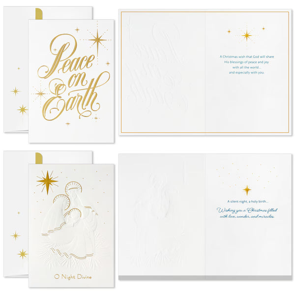 Hallmark Hand Crafted Christmas Card Assortment: Peace on Earth - 40 Pack