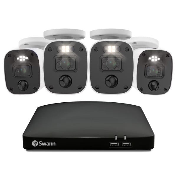 Swann 8 Channel DVR with 256G SD Card and 4 X 2K Bullet Cameras