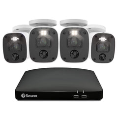 Swann 8 Channel DVR with 256G SD Card and 4 X 2K Bullet Cameras