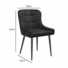 Indus Valley Kia Ceramic Extending Dining Table + 6 Black Chairs, Seats 6-8