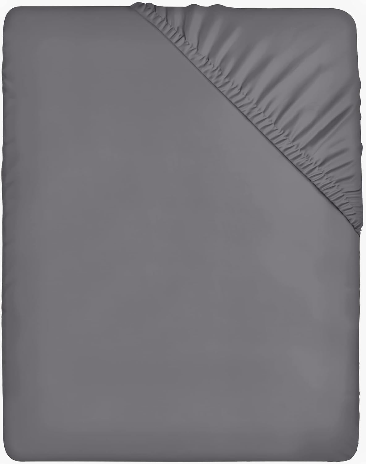 Utopia Bedding Fitted Sheet Double, Grey - Deep Pocket 14 Inch (35 Cm) - Easy Care - OEKO-TEX Certified - Soft Brushed Microfibre Fabric - Shrinkage and Fade Resistant - Bottom Sheet