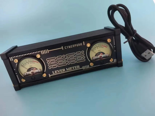 E-Electronic Analog VU Level Meter RGB Light Voice Controller with Backlight Desktop Decorations