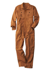 Men's Solid Color Cargo Jumpsuit with Full Zip, Long Sleeves and Front Pockets