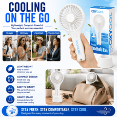 UK LOCAL SELLER - Portable Handheld & Desktop Fan – Battery & USB Powered Personal Cooling Fan with 2 Speed Settings, Detachable Stand, Quiet Motor & Compact Travel Design for Home, Office, Outdoor & Travel Use | Sent and Fulfilled from UK Warehouse and D