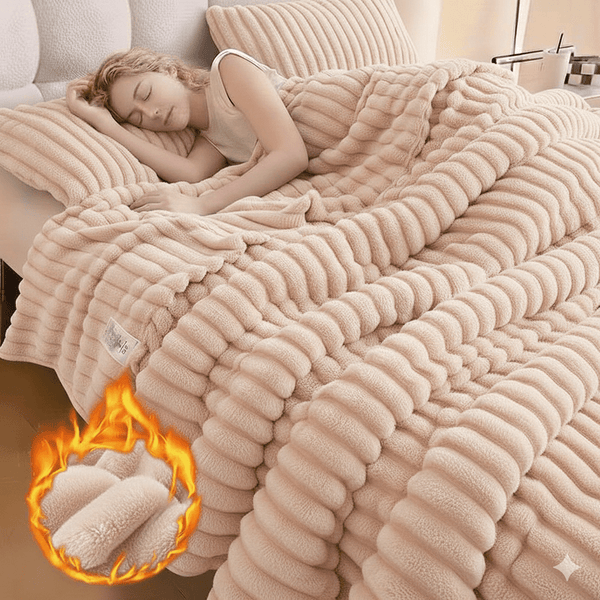 Luxuriously Ribbed Throw, Soft Plush Fleece Blanket, Lightweight and Cosy Sofa Bed throw, 204x248cm, Premium Quality Polyester Decorative Throw for Home Comfort | Fast Dispatch from Local Warehouse | Trusted UK Brand