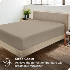 40cm Extra Deep Fitted Sheet, All seasons Bedding Ultra Soft Breathable Microfiber Bedding, Wrinkle-Free, Machine Washable, Hotel Quality All Sizes Available