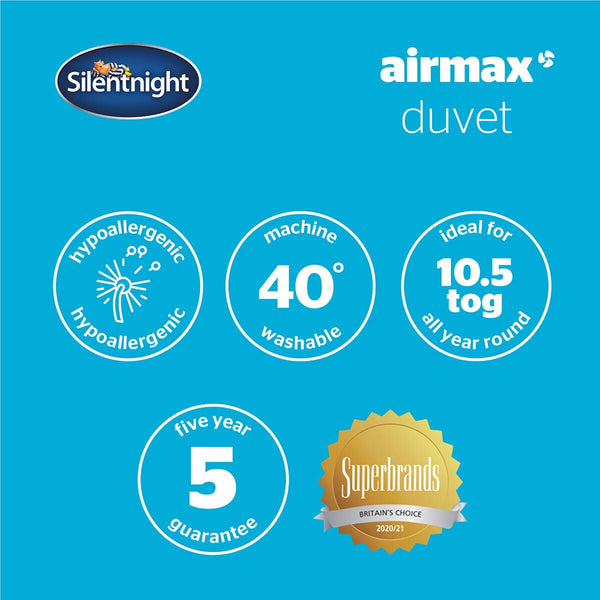 Silentnight Airmax 10.5 Tog Duvet, Single