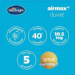 Silentnight Airmax 10.5 Tog Duvet, Single