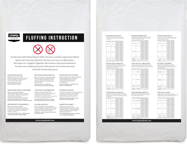 Utopia Bedding Cushion Inner Pads (Pack of 2), 45 X 45 Cm (18 X 18 Inches) Cushion Stuffer Inserts, Hollowfibre Pillows (White)