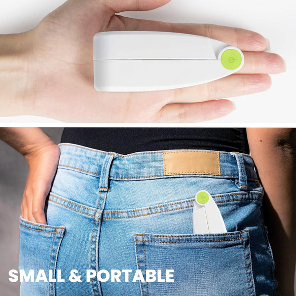 Schallen Portable Mini Folding Pocket Fan USB Rechargeable Electric Handheld Desk Fan Foldable Travel Cooling Fan with Quiet Motor Soft Blades Safe Design Lightweight Personal Fan for Home Office Desk Travel Camping Commuting Summer Cooling Fan (White Gre