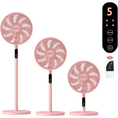 EPISENT 3-in-1 16 Inch Pedestal & Desk Fan with Remote Control – Adjustable Height 65-125cm, 3 Speed Settings, 9H Timer, Oscillating Cooling Fan for Home, Office & Bedroom