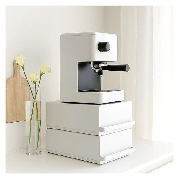 Modern Coffee Capsule Drawer Rack with Sliding Side Tray, Multi-Purpose Countertop Storage Box for Kitchens, Coffee Bars, Offices & Worktops