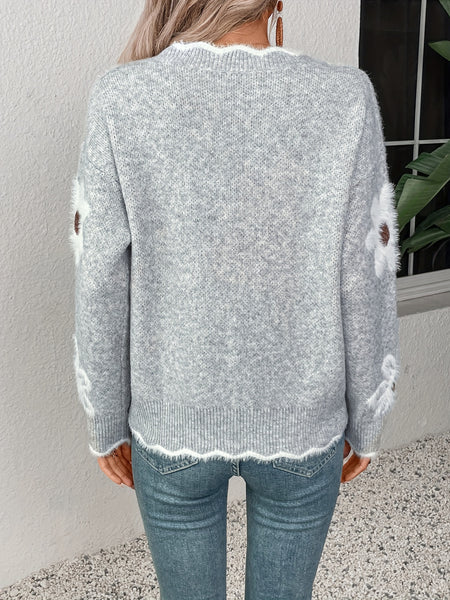 Elegant Floral Pullover for Women'S Fashion