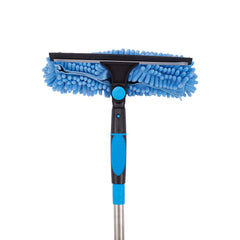 1pc 10-Section Extra-long 4.3m Telescopic 2-in-1 Window Glass Cleaner Wipe and Scraper Double-sided Use, Suitable for High-rise Windows Walls Cars Indoor Outdoor Cleaning Professional Rod Kit