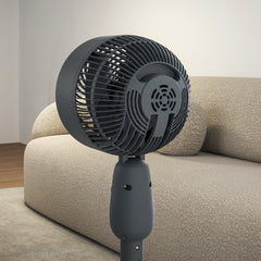 Pedestal Fan, Powerful Air Circulator, 12 Inch Floor Standing Fan with 3 Speed Settings, Oscillating Function for Bedroom, Home and Office, Grey, Adjustable Head, Safe Design, Versatile Use